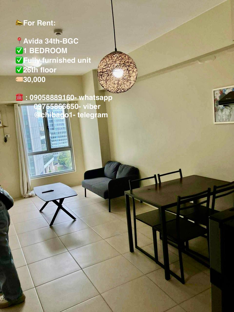 Unit 26, Avida Towers Thirty Fourth Tower One, Uptown BGC, Taguig City
